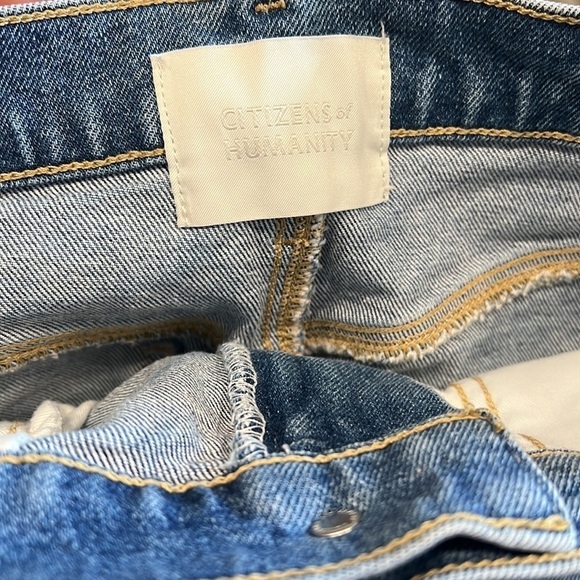 Citizens of Humanity Beatnik Raw Hem Denim Mini Skirt Size 25 - Picture 7 of 9